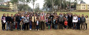 Chief Guest, Col KS Kataria, CO of 44 AR, Mokokchung along with the children and Sunday school teachers of Kumlong Baptist Church, Christian Education Ministry at the AR ground on Saturday, March 11, 2017. 