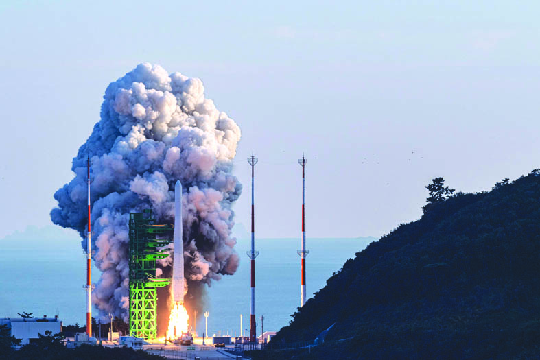 S Korea test launches 1st domestically made space rocket