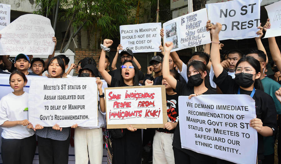 Protest agianst Manipur violence