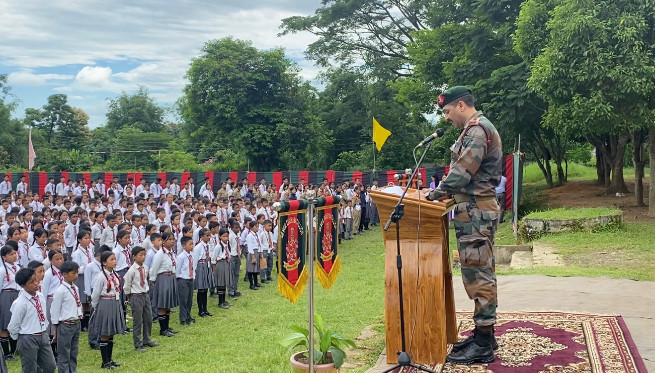AR celebrates Vijay Diwas at St Xavier's School in Jalukie