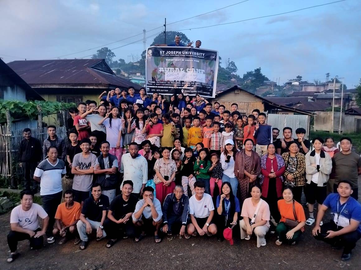 SJU students get insights into rural life in Tseminyu, Phek 