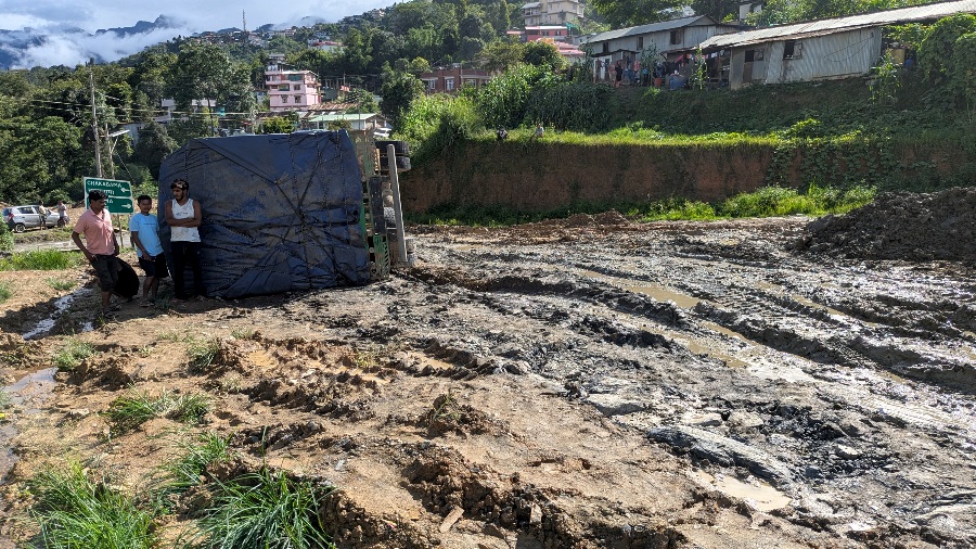 With NH-2 closed, only alternate route to Manipur severely damaged