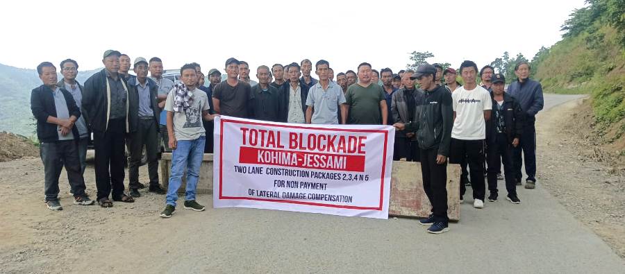 Kohima-Jessami road blockade begins, to continue pending talks