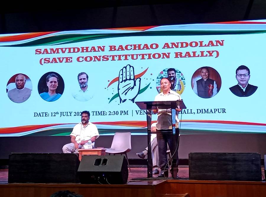 Congress accuses BJP of undermining Constitution at Dimapur rally