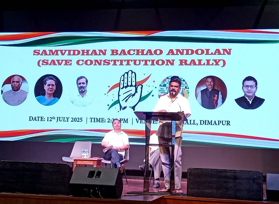 Congress accuses BJP of undermining Constitution at Dimapur rally