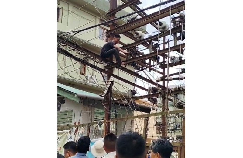 Close call at Dhobinala: Man climbs 500 kV transformer, rescued safely