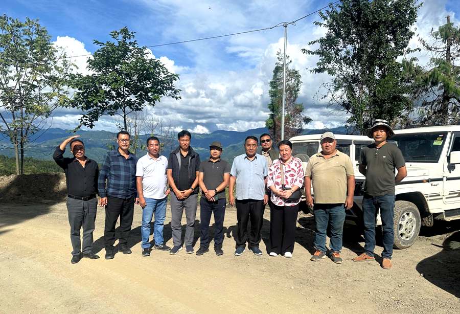 Advisor Kropol Vitsu inspects NH-2 alternate road stretch