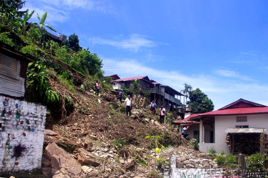 Chungtia village seeks urgent government action as landslides threaten over 50 families