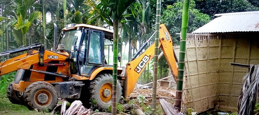 Fresh eviction drive carried out in Assam-Nagaland Disputed Area Belt