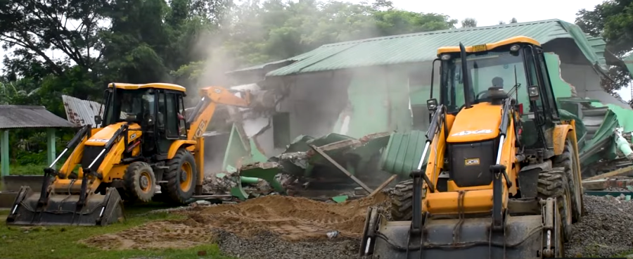 Fresh eviction drive carried out in Assam-Nagaland Disputed Area Belt