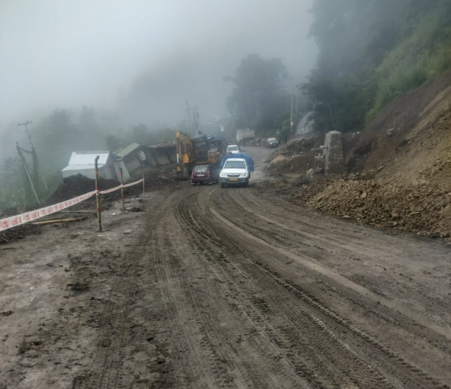 Kohima-Mao road reopens at Phesama after restoration, traffic allowed under strict regulations