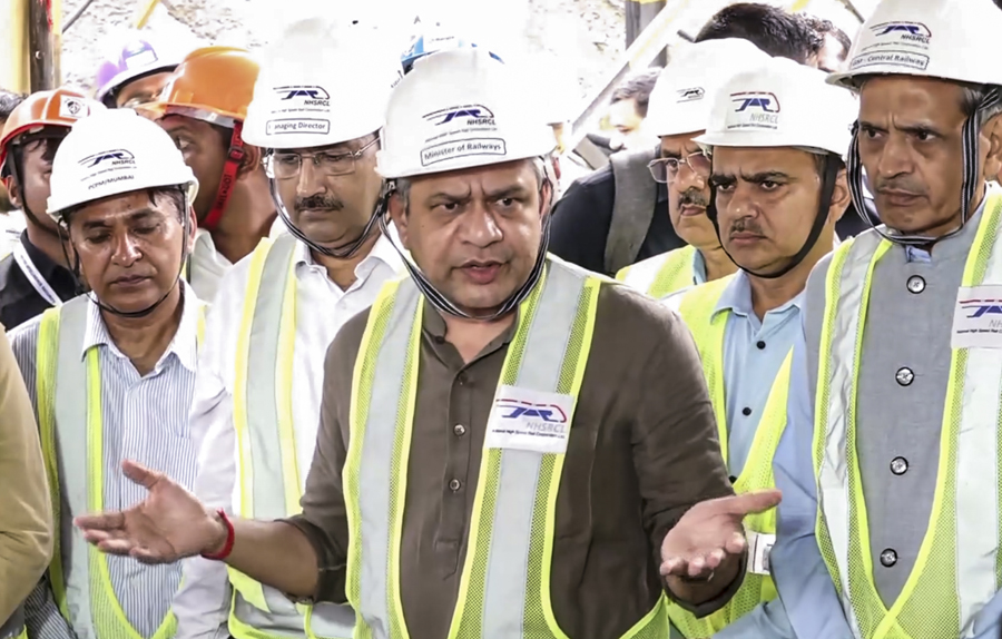 Ashwini Vaishnaw conducts breakthrough of bullet train tunnel; says first phase to start in 2027