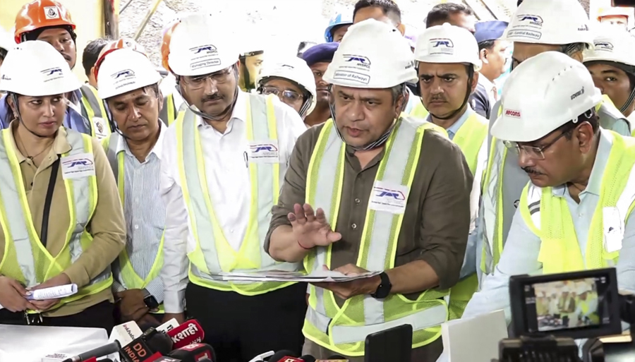 Ashwini Vaishnaw conducts breakthrough of bullet train tunnel; says first phase to start in 2027
