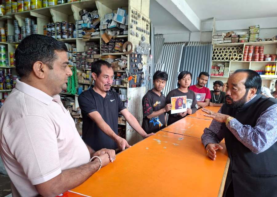 Deputy CM Y Patton promotes GST awareness in Kohima markets