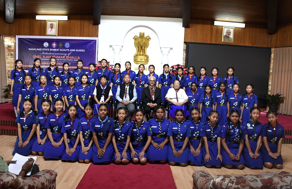 Governor Ajay Kumar Bhalla inducted as chief patron of Nagaland Bharat Scouts & Guides