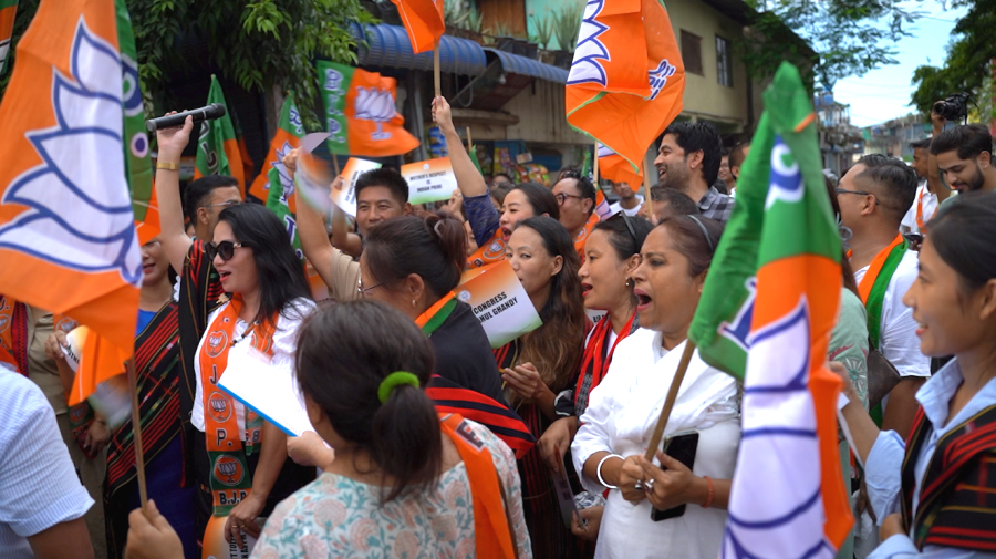 Nagaland BJP Mahila Morcha protests remarks against PM Modi