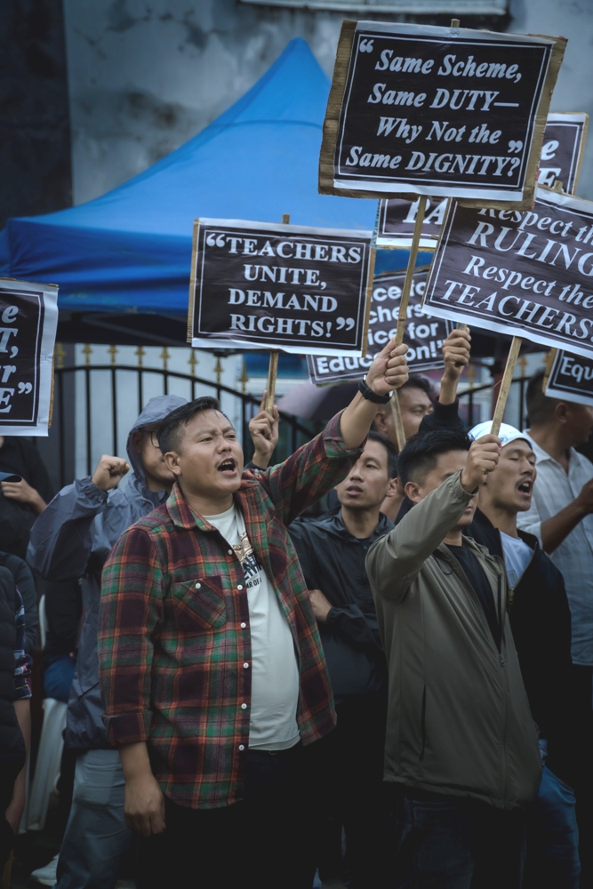 Protesting RMSA teachers flay Nagaland government transfer orders