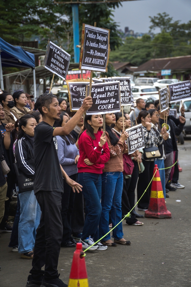 Protesting RMSA teachers flay Nagaland government transfer orders