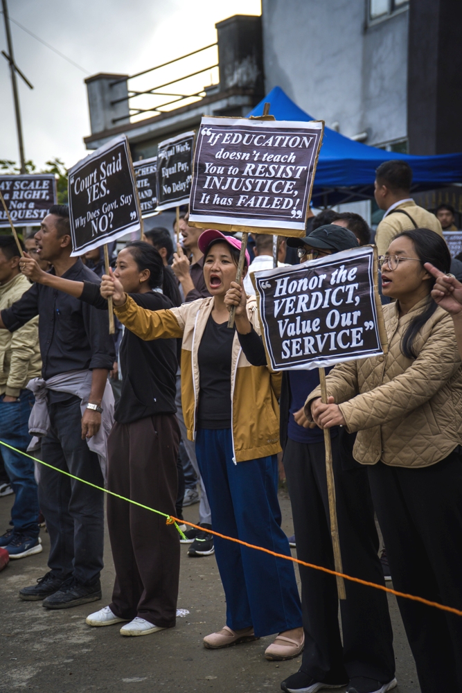 Protesting RMSA teachers flay Nagaland government transfer orders
