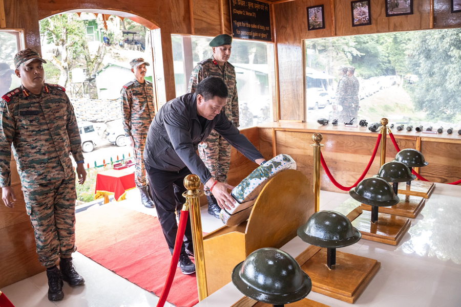 Arunachal CM pays tribute to 1962 war heroes at Helmet Post war memorial in Anjaw