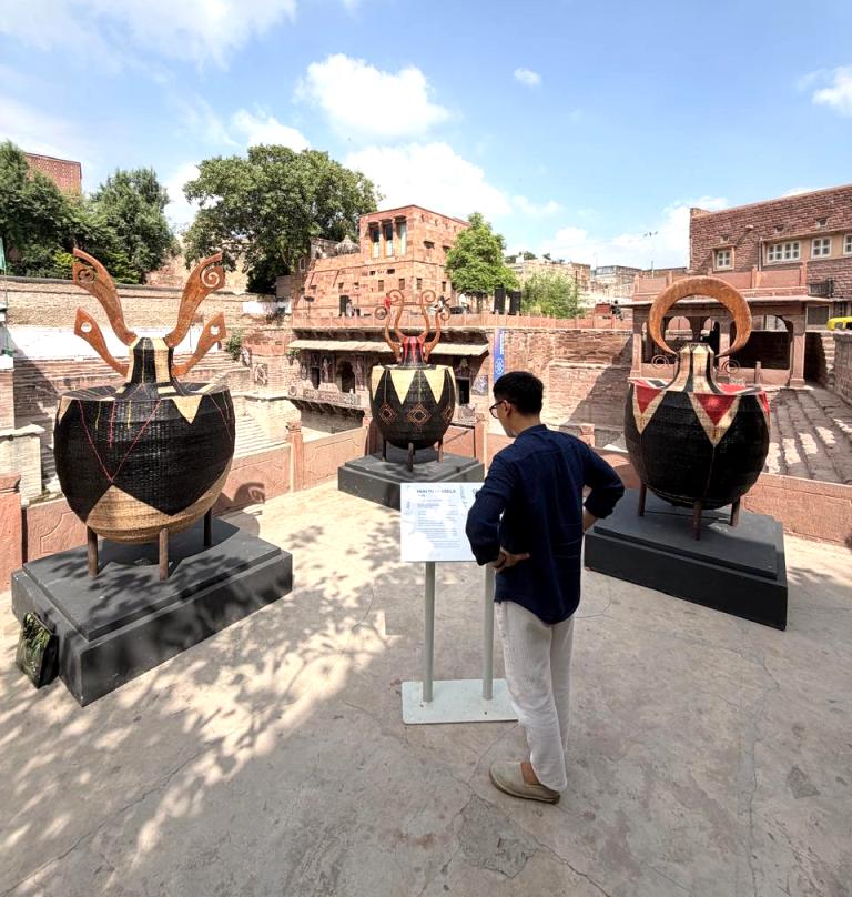 Aku Zeliang showcases installation at Jodhpur Arts Week
