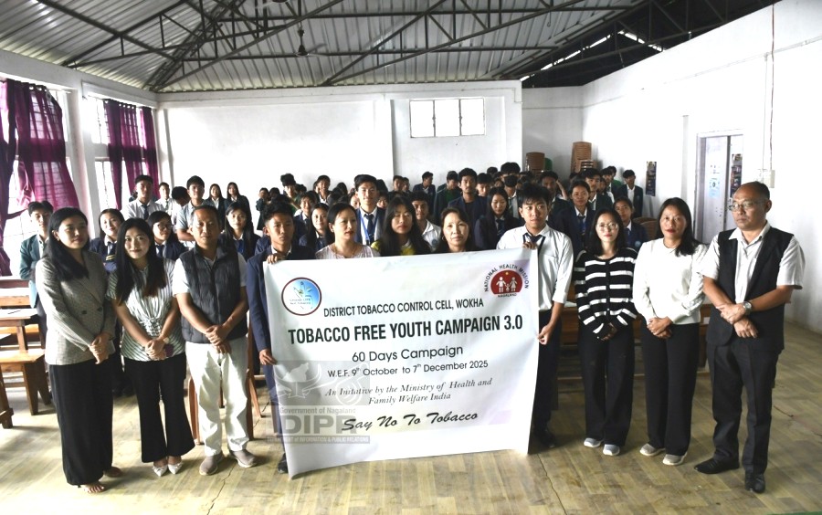 District Tobacco Control Cell Wokha launches Tobacco Free Youth Campaign 3.0