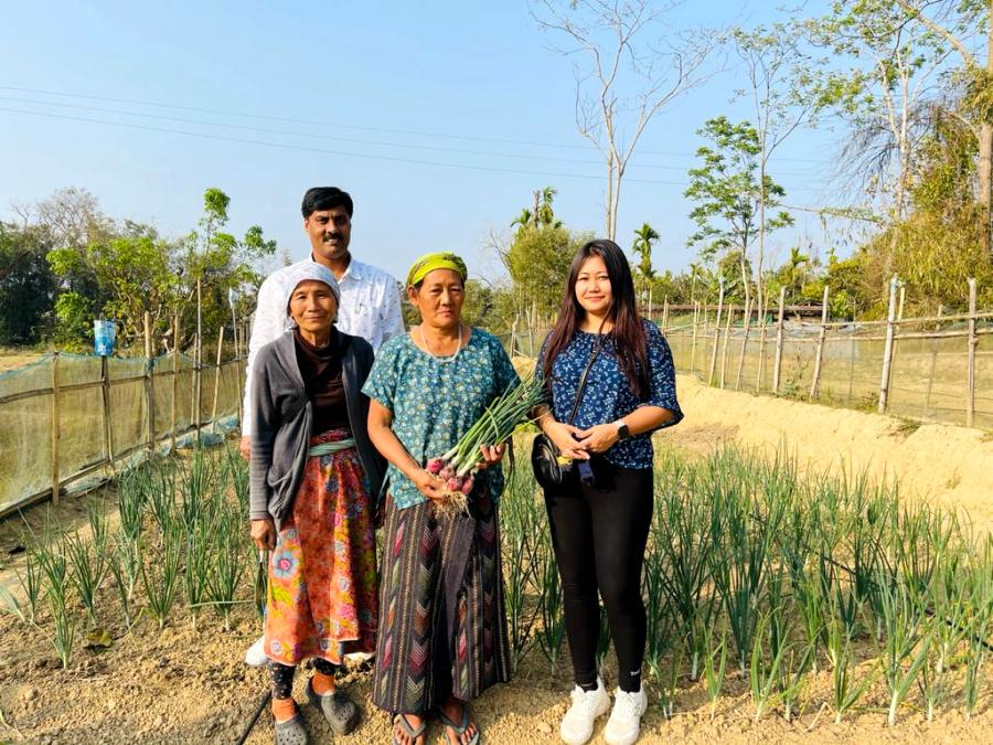 Happy tears: Women farmers reap onion harvest