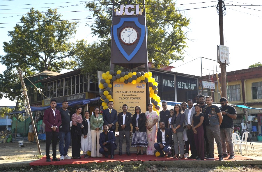 JCI Clock Tower unveiled at Naga Shopping Arcade in Dimapur