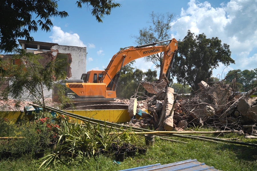 Demolition begins at Naga Shopping Arcade in Dimapur for new shopping complex