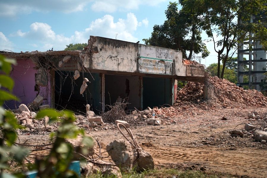 Demolition begins at Naga Shopping Arcade in Dimapur for new shopping complex