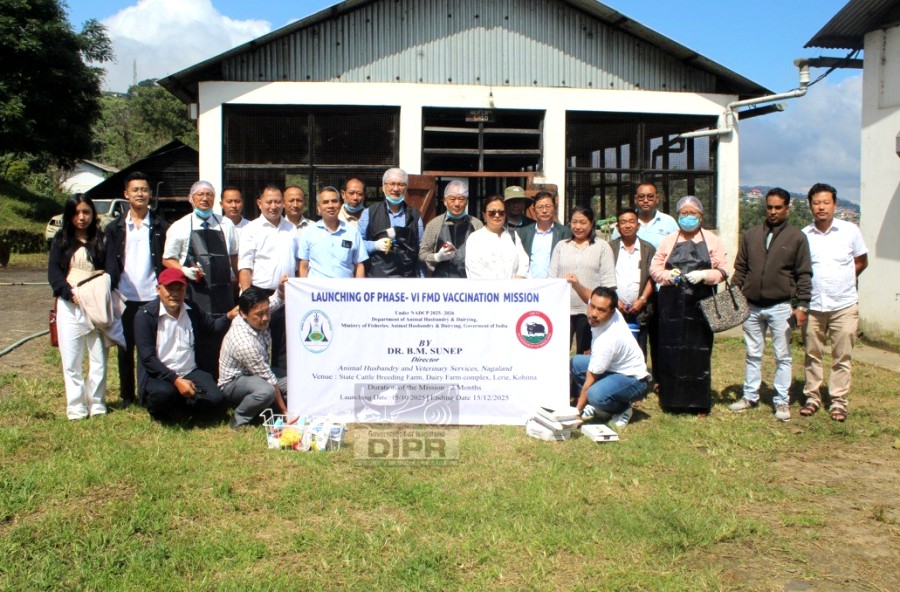 Nagaland launches Phase VI of Foot and Mouth Disease Vaccination Mission 