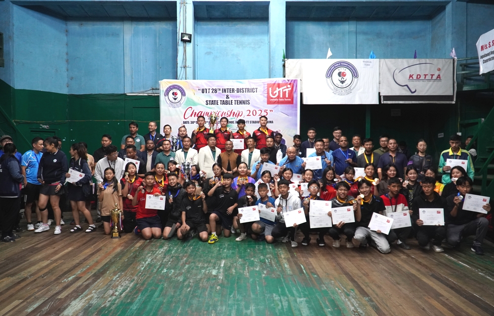 Kohima sees fierce competition in 28th Inter-District Table Tennis Tournament