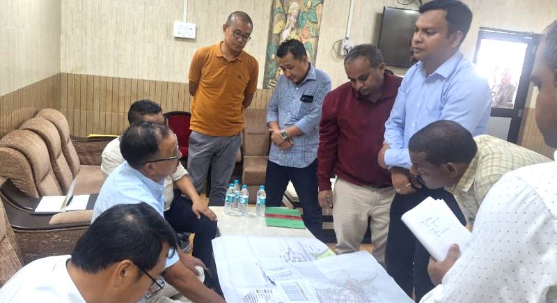 MP S Supongmeren Jamir reviews railway development projects in Nagaland