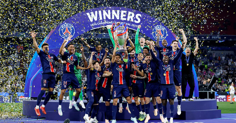 PSG's win came in record-breaking fashion, as no team had ever won a European Cup final by more than a four-goal margin.