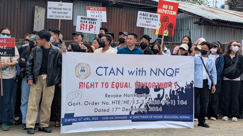 Protesters demand revocation of Nagaland government order on contractual posts